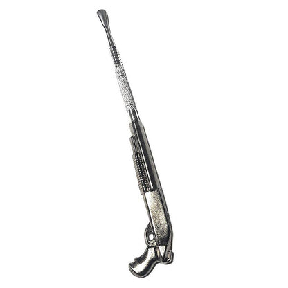 6" Stainless Steel Dab Tools with Gun Designs (3 Styles)