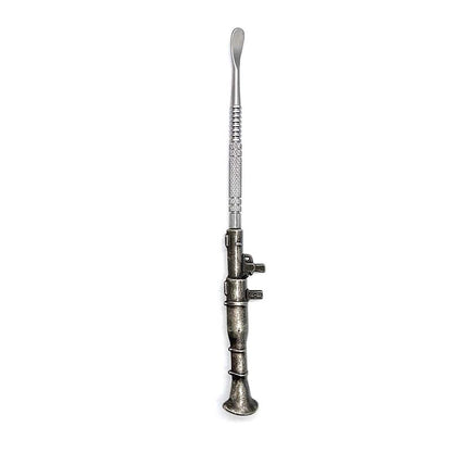 6" Stainless Steel Dab Tools with Gun Designs (3 Styles)