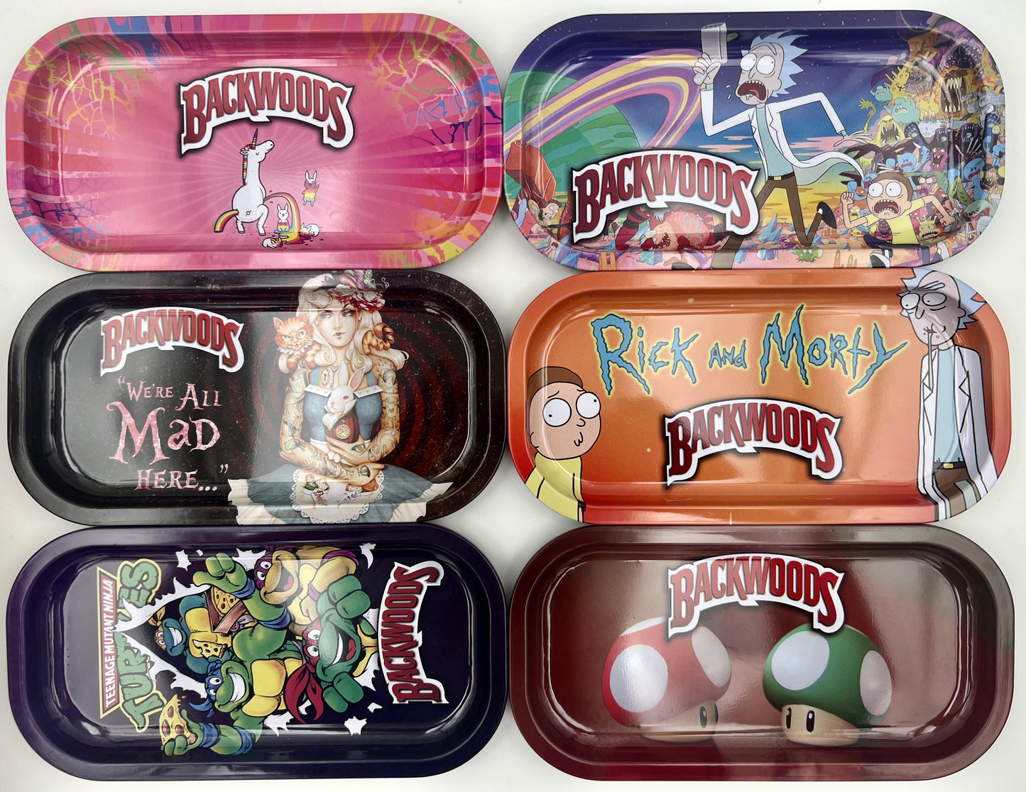 Small 4.25" x 8.25" Cartoon Trays - Set of 6 ($2.98/ea.) [TR-BW6XS]