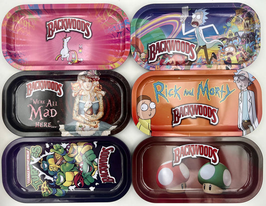 Small 4.25" x 8.25" Cartoon Trays - Set of 6 ($2.98/ea.) [TR-BW6XS]