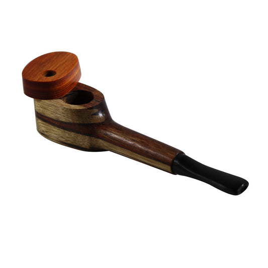 #G2 "THE MILL" 4" WOODEN PIPE WITH SWIVEL LID
