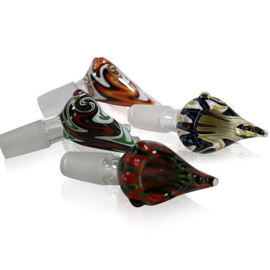 #GB13 Worked Glass Bowl in Assorted Colors (14mm Male Joints)