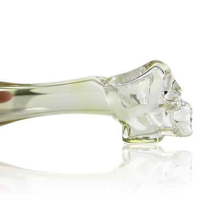#GP112 4.5" Fumed Glass Hand Pipe with Skull