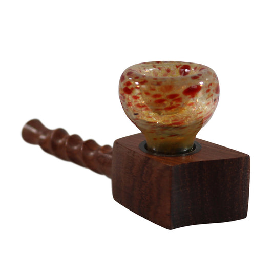 #H5(H5A) "THE MILL" 3.5" WOODEN/GLASS HYBRID HAND PIPE (WITH OR WITHOUT CRITTER)