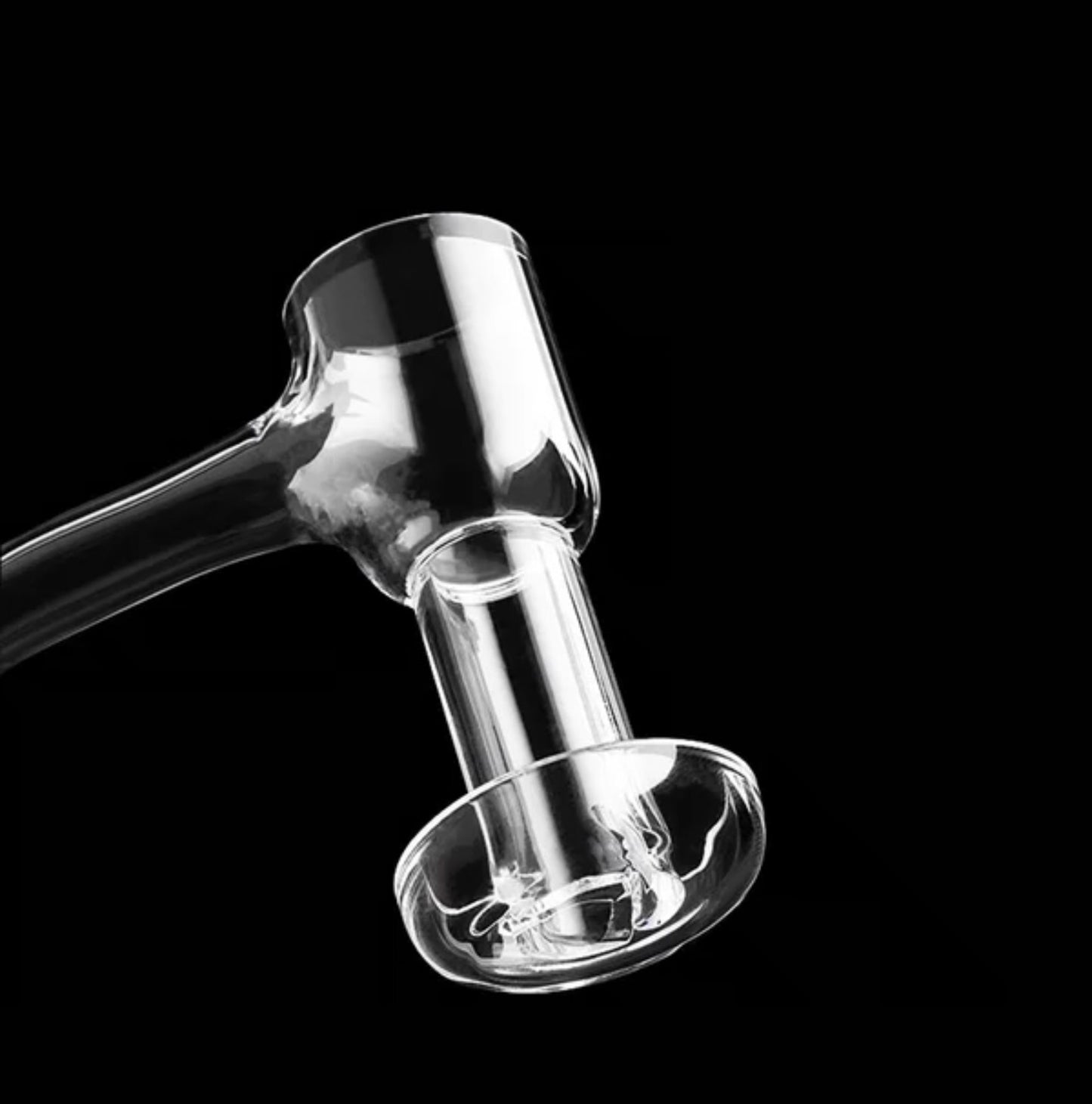 Seamless Flat Top Terp Slurp Vacuum Banger w/ Dichro Ball Cap, Valve & Pearl - 14M 90° [QB-TSV2]