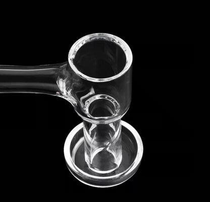 Seamless Flat Top Terp Slurp Vacuum Banger w/ Dichro Ball Cap, Valve & Pearl - 14M 90° [QB-TSV2]