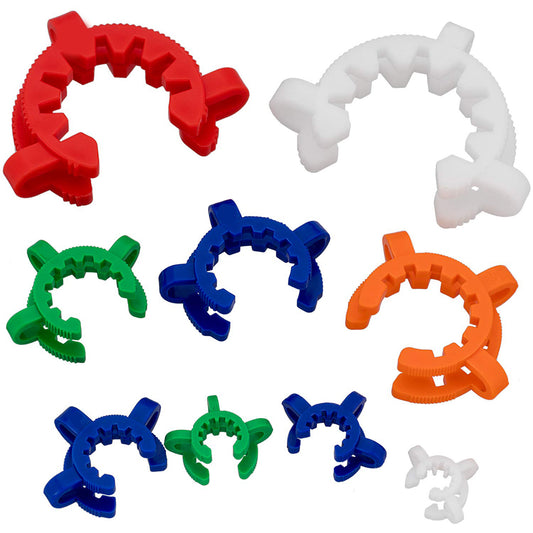 One Dozen Keck Clips Available in 10, 14 & 18mm Sizes (Assorted Colors)