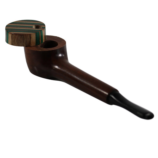 #L25 "THE MILL" 4.25" WOODEN PIPE WITH SWIVEL LID