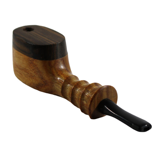 #L30 "THE MILL" 4" WOODEN PIPE WITH SWIVEL LID