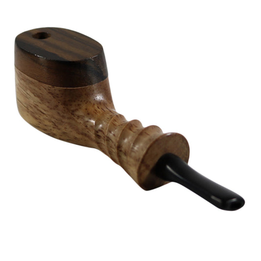 #L31 "THE MILL" 4" WOODEN PIPE WITH SWIVEL LID