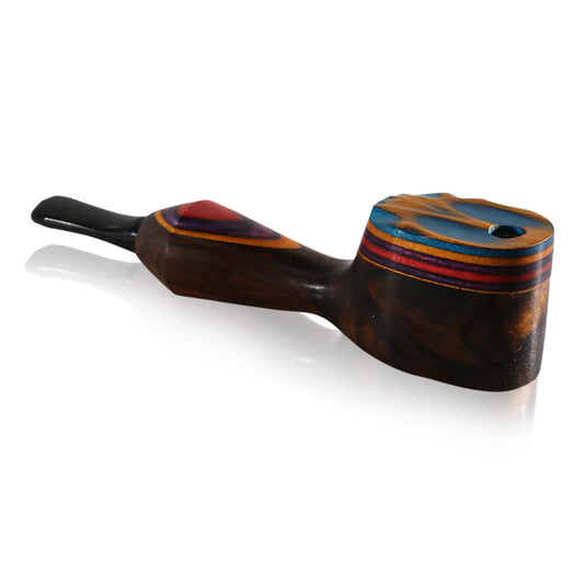 #L53 "THE MILL" WOODEN PIPE WITH SWIVEL LID 