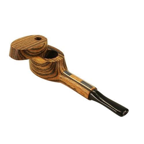 #L56 "THE MILL" 4" WOODEN PIPE WITH SWIVEL LID