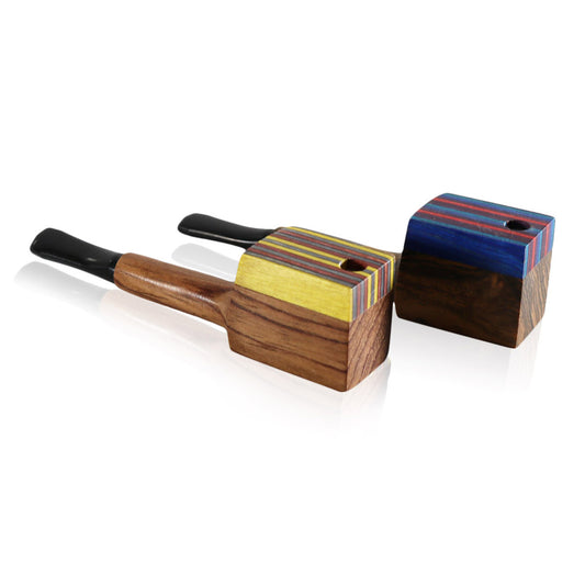 #L74 "THE MILL" 4" WOODEN PIPE WITH SWIVEL LID