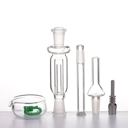 Boxed 10mm Glass Nectar Collector w/ Four-Slit Bubbler Chamber & Accessories #NC-6