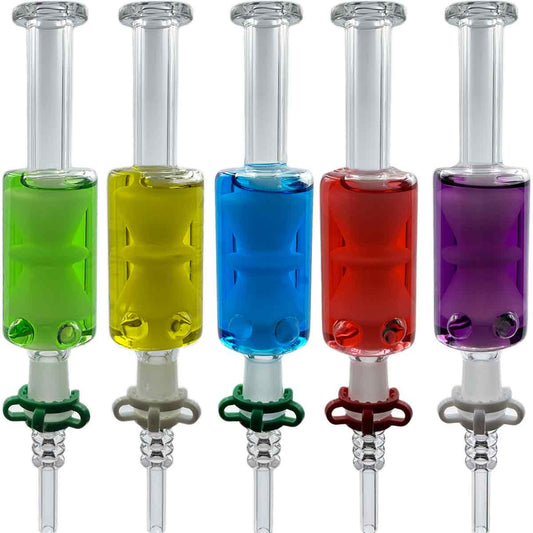 8.5" 14mm Freezable Nectar Collector w/ Accessory Pack - Assorted Colors [NC-G-98]