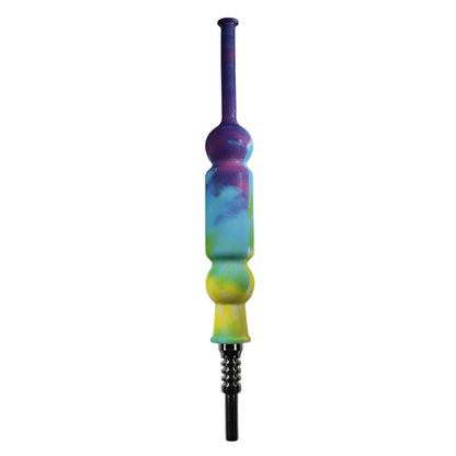 #NC14-B Silicone Nectar Collector Set w/ 14mm Nail, Dab Tool and Dish (Assorted Prints)