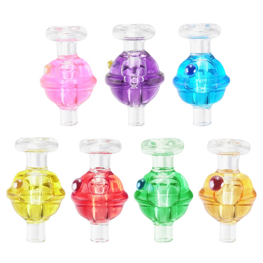 30mm Freezable Liquid Glycerin Bubble Carb Cap w/ Air Hole - Assorted Colors [CC-G-62]