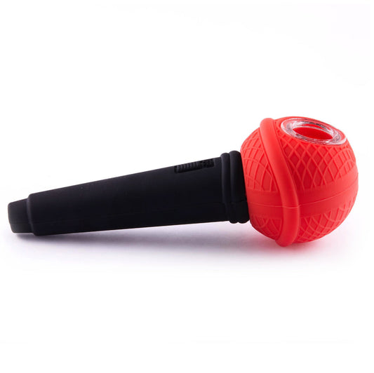 5.4" Silicone "Microphone" Hand Pipe w/ Glass Bowl #SC59