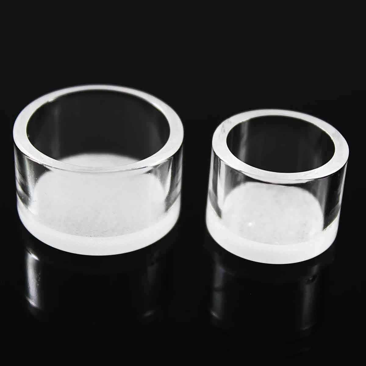 Quartz Inserts/Drop-Ins w/ Opaque Bottom - 3 Sizes [OC-18, 20 & 25]