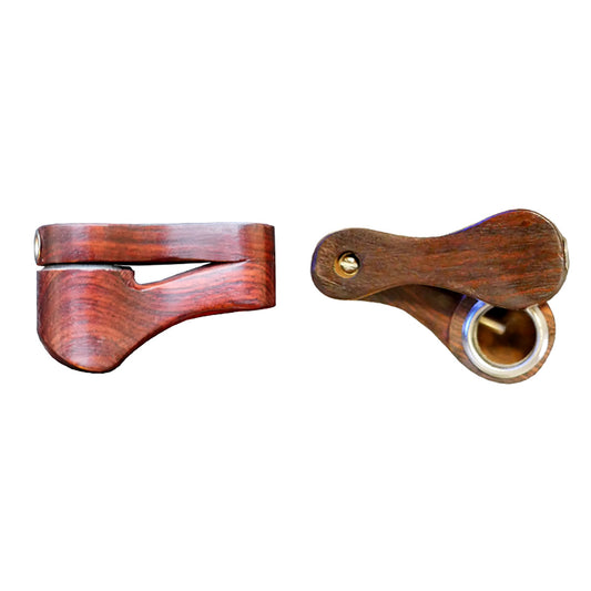 Peabody Style Wooden Hand Pipe w/ Swivel Lid - Assorted Woods [HP-W-I-Peabody]