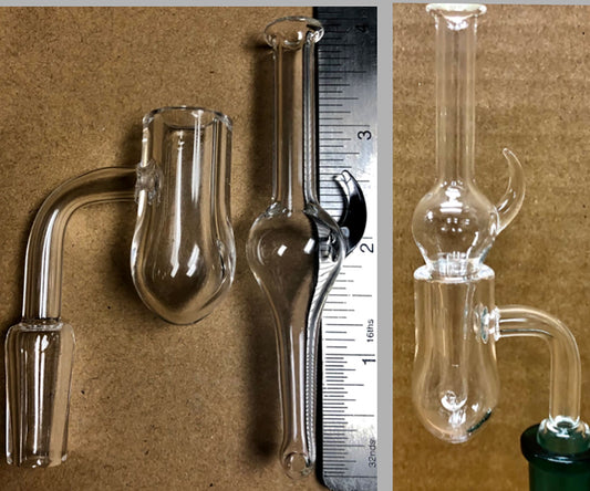 4mm Thick Round Bottom Quartz Banger and Carb Cap Set (Assorted Sizes) #QB-RB