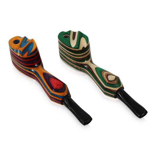 The Mill 4" Rainbow Wood Pipe with Swivel Lid [HP-W-M-R-12]