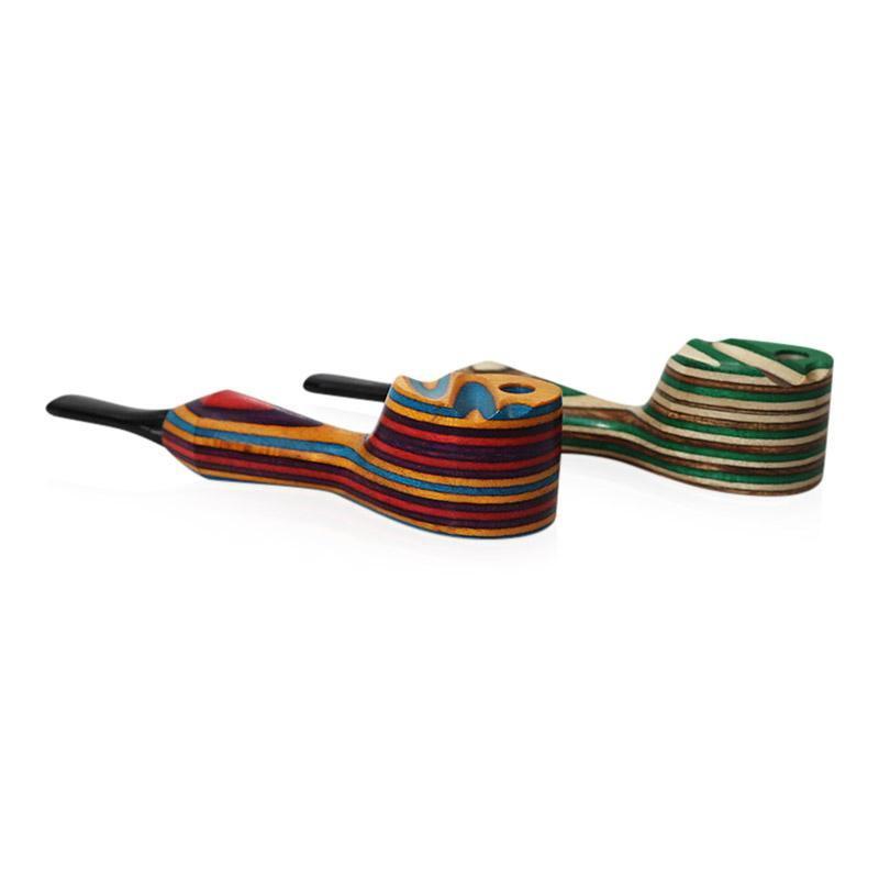 The Mill 4" Rainbow Wood Pipe with Swivel Lid [HP-W-M-R-12]