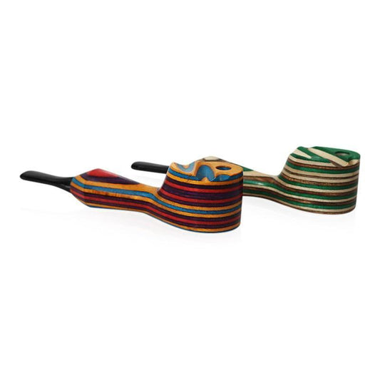 The Mill 4" Rainbow Wood Pipe with Swivel Lid [HP-W-M-R-12]