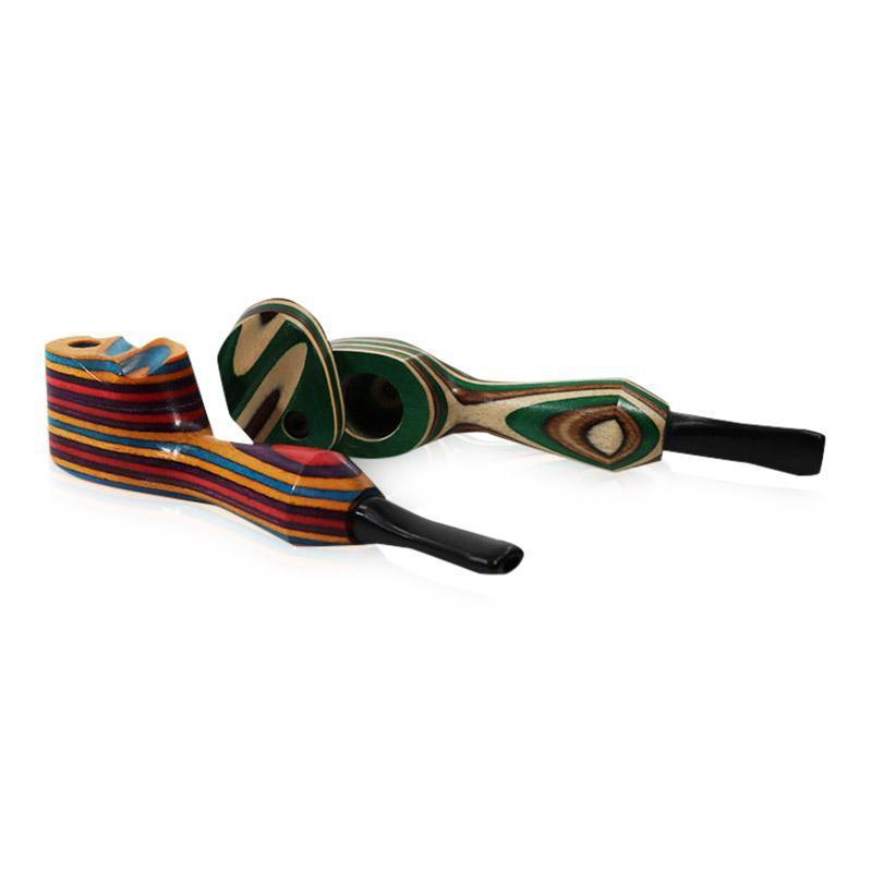 The Mill 4" Rainbow Wood Pipe with Swivel Lid [HP-W-M-R-12]
