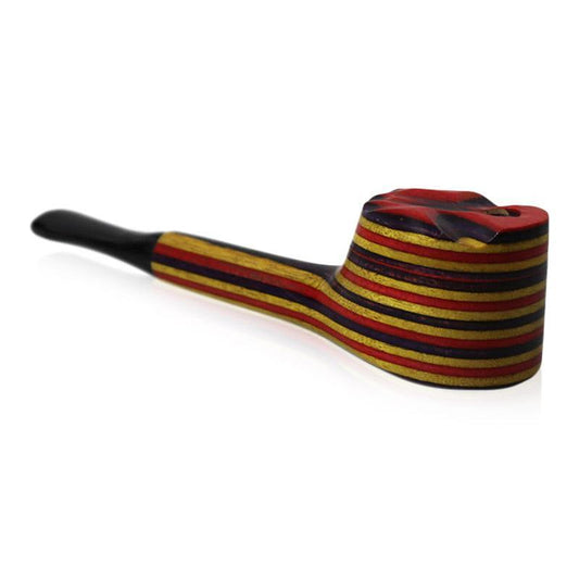 #R9 "THE MILL" 4" RAINBOW WOOD PIPE WITH SWIVEL LID