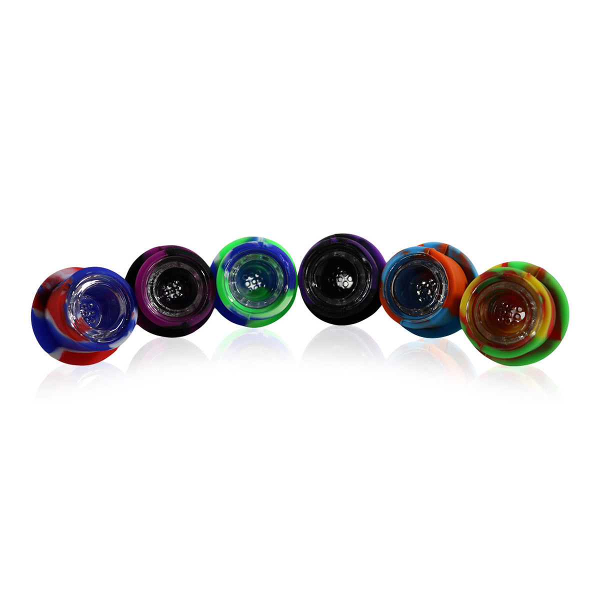#SB3 Silicone and Glass Bowl in Assorted Colors (14mm/18mm Male Joint)