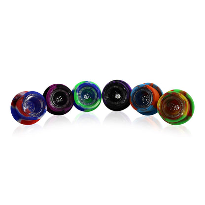#SB3 Silicone and Glass Bowl in Assorted Colors (14mm/18mm Male Joint)