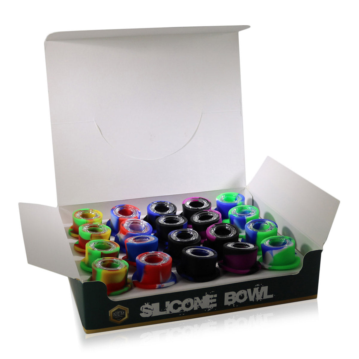 #SB3 Silicone and Glass Bowl in Assorted Colors (14mm/18mm Male Joint)
