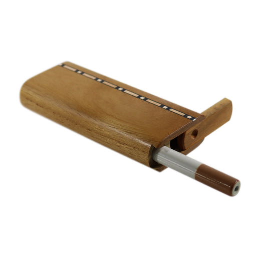 #TT13/TT14 "The Mill" Teak Dugout with inlay and Slider Top (Large or Small)