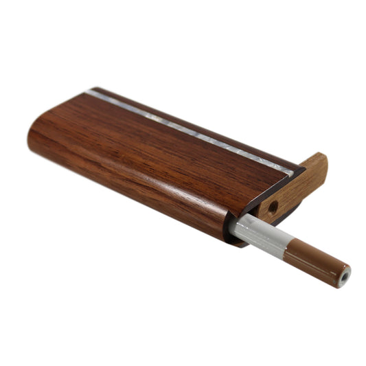 #TT17/TT18 "The Mill" Honduras Rosewood Dugout with Inlay and Slider Top (Large or Small)