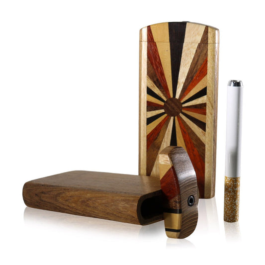 #TT303 4" American Made, Swivel Top Dugout with Layered Exotic Hardwoods