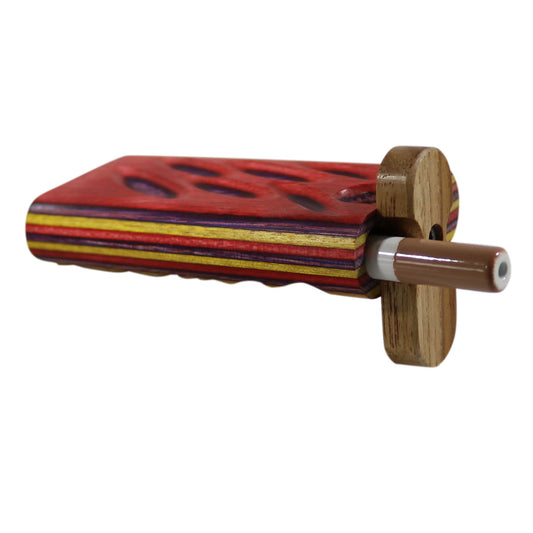 #TT47/TT48 "The Mill" Sculpted Rainbow Wood Dugout with Swivel Top (Large or Small)