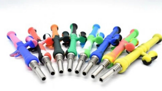 6" Silicone "Gun" Nectar Collector w/10mm Nail  #NC-48A