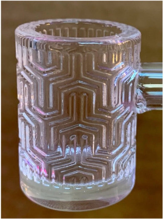 25mm Extra Thick Carved Quartz Banger w/ 6mm Thick Base - 14M 90° [QB25-6C]