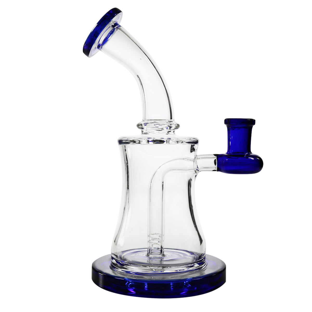 7.5" Dab Rig w/ Banger Hanger and Fixed Diffused Stem + 4pc Accessory Package (Assorted Colors)
