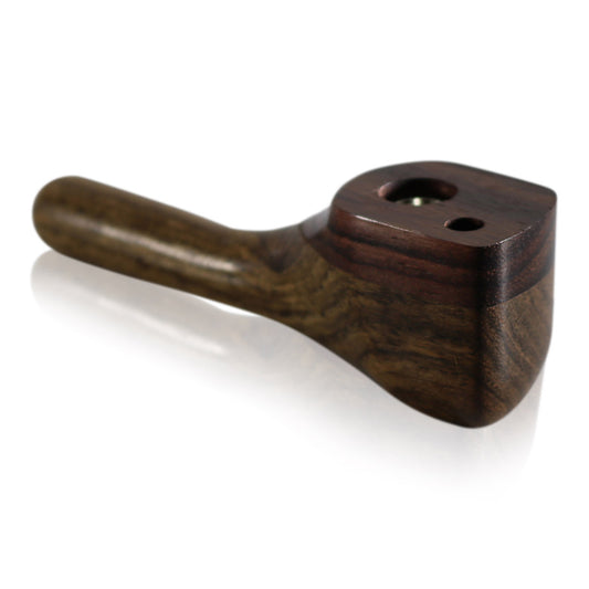 WOOD WORKS 4" WOODEN SMOKING PIPE W/ SWIVEL LID AND PASS THROUGH #WW14