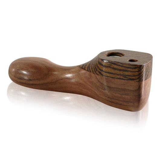 WOOD WORKS 3.75" WOODEN SMOKING PIPE W/ SWIVEL LID AND PASS THROUGH #WW17