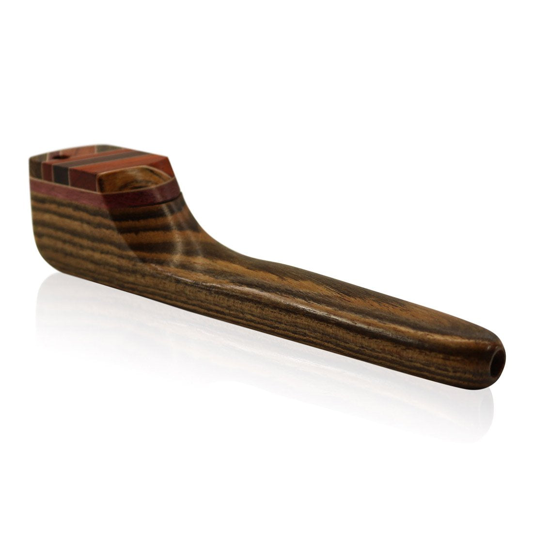 WOOD WORKS 6" WOODEN SMOKING PIPE W/ SWIVEL LID #WW21