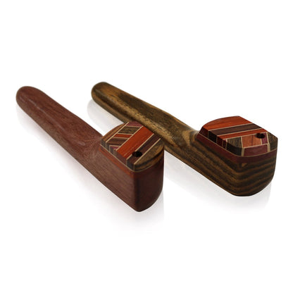 WOOD WORKS 6" WOODEN SMOKING PIPE W/ SWIVEL LID #WW21