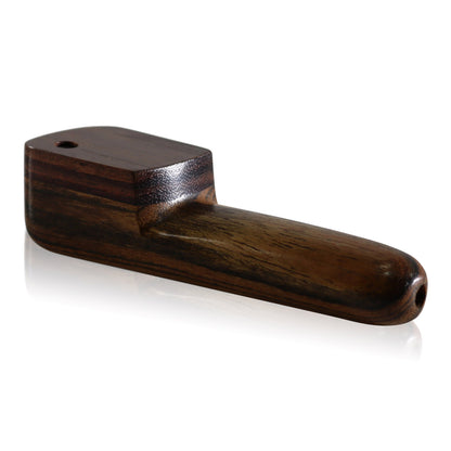 WOOD WORKS 3.25" WOODEN SMOKING PIPE W/ SWIVEL LID #WW7