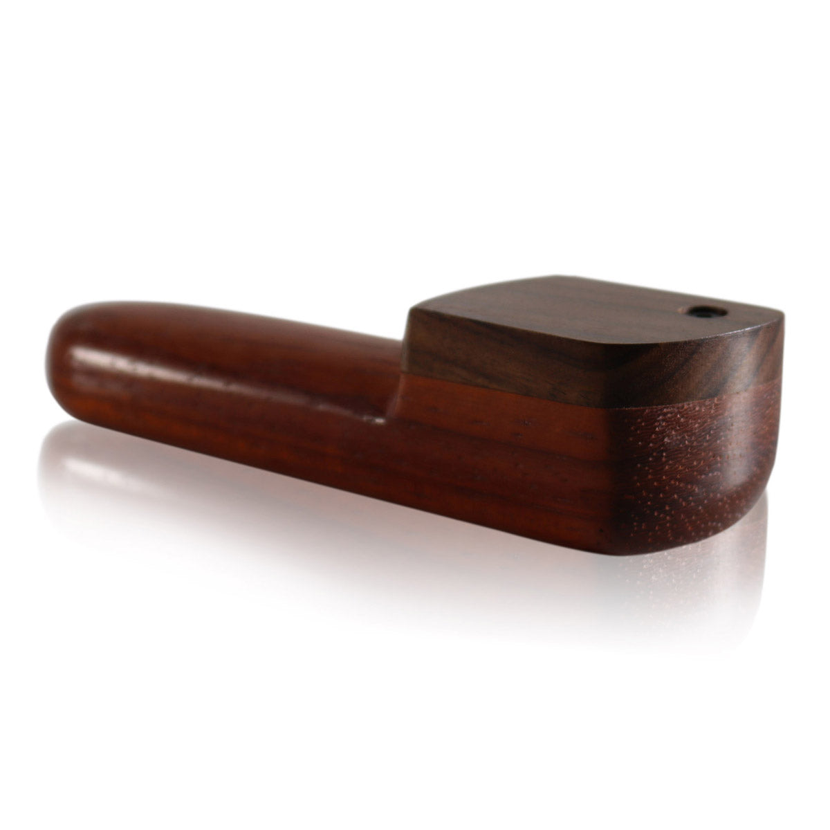 WOOD WORKS 3.25" WOODEN SMOKING PIPE W/ SWIVEL LID #WW7