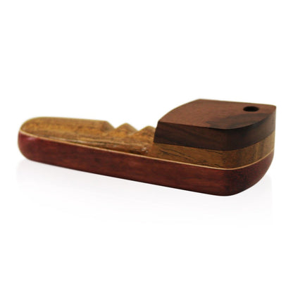 WOOD WORKS 3.5" WOODEN SMOKING PIPE W/ SWIVEL LID #WW8
