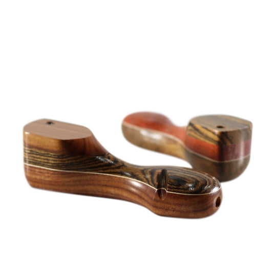 WOOD WORKS 4" WOODEN SMOKING PIPE W/ SWIVEL LID #WW9