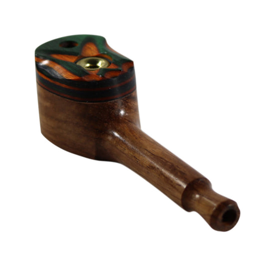 #Z10 "THE MILL" 3.5" WOODEN PIPE WITH SWIVEL LID AND PASSTHROUGH