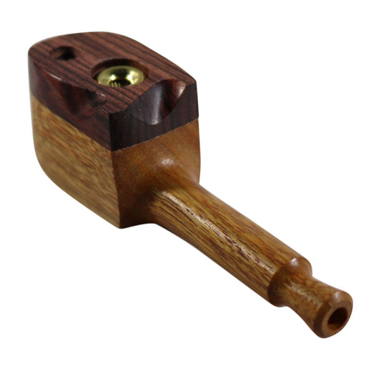 #Z7 "THE MILL" 3.5" WOODEN PIPE WITH SWIVEL LID AND PASSTHROUGH